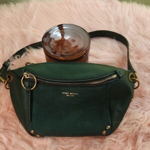 Henri Bendel Green Leather Crossbody Bag